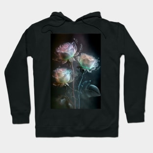 Iridescent pastel roses Hoodie